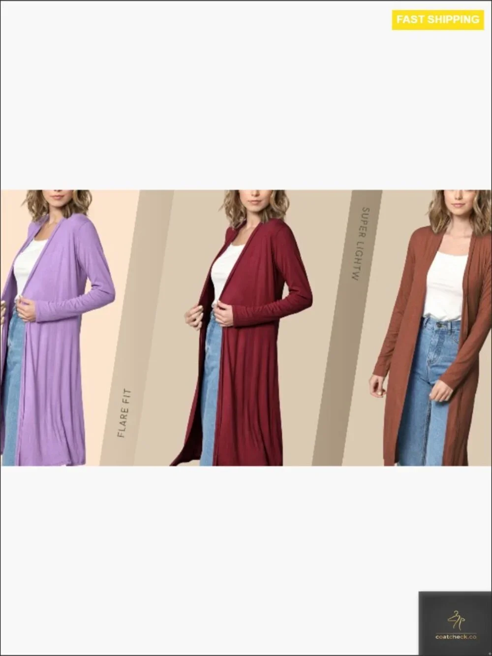 Elegant Draped Long Cardigan Open Front Lightweight Duster Layering Piece Fall